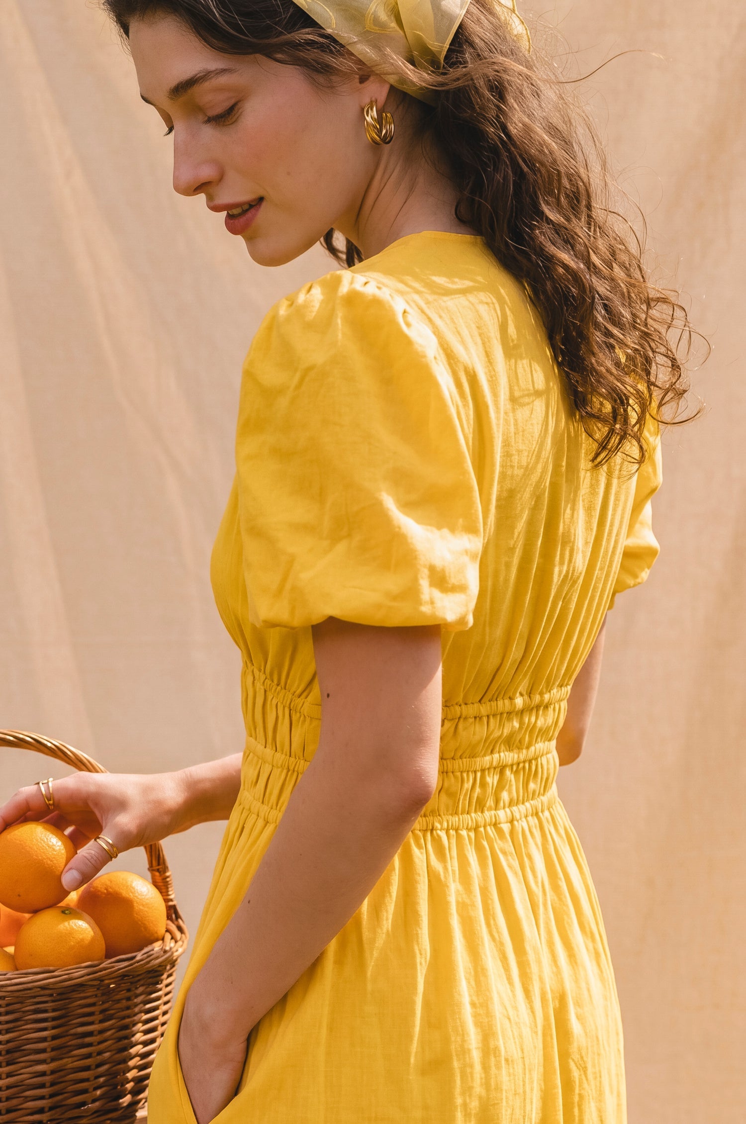 Ida Linen Midi Dress-1