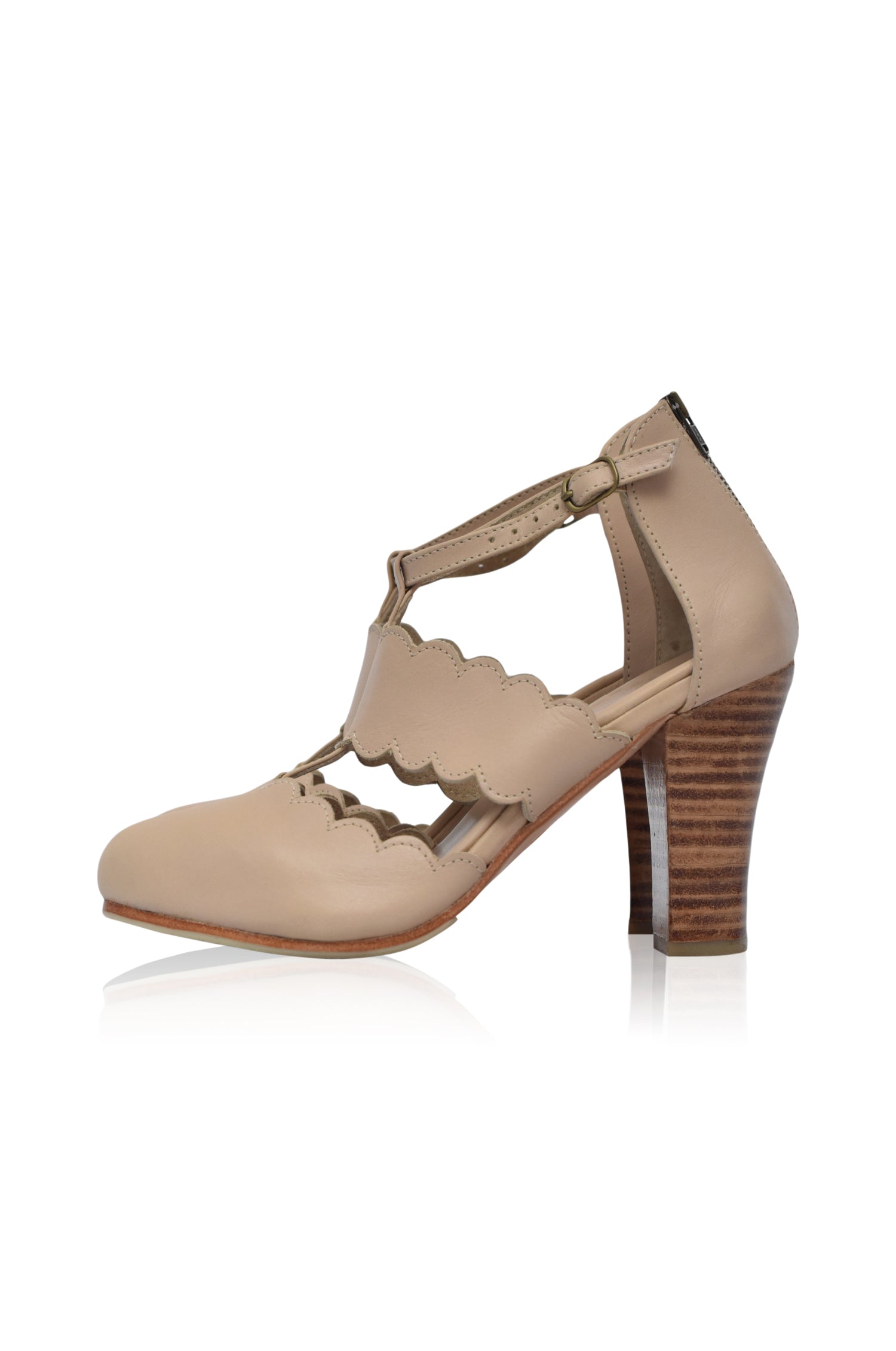 Incognito T-Strap Leather Heels-8