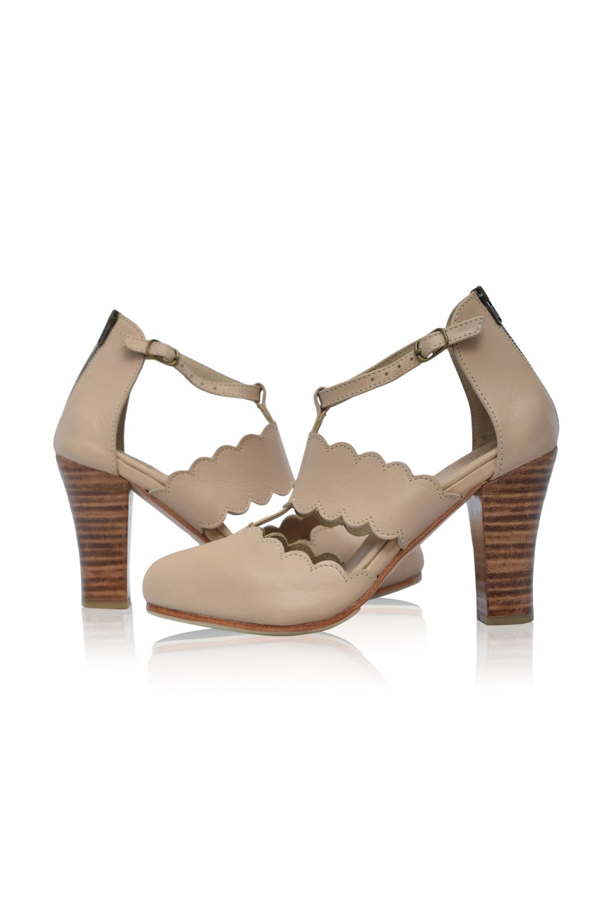 Incognito T-Strap Leather Heels-4