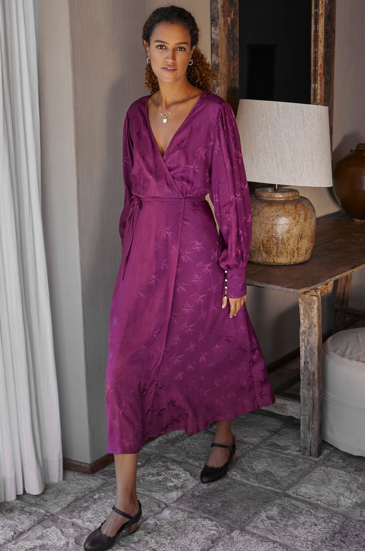 Isabella Long Sleeve Wrap Dress (Sale)-2