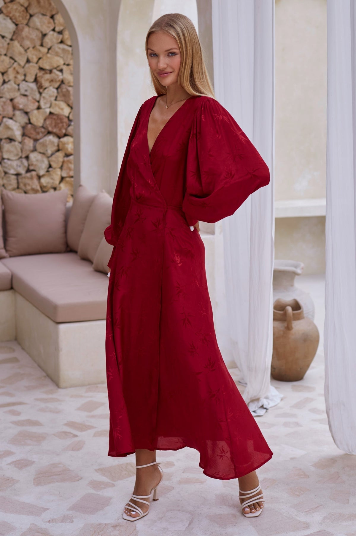 Isabella Long Sleeve Wrap Dress (Sale)-1