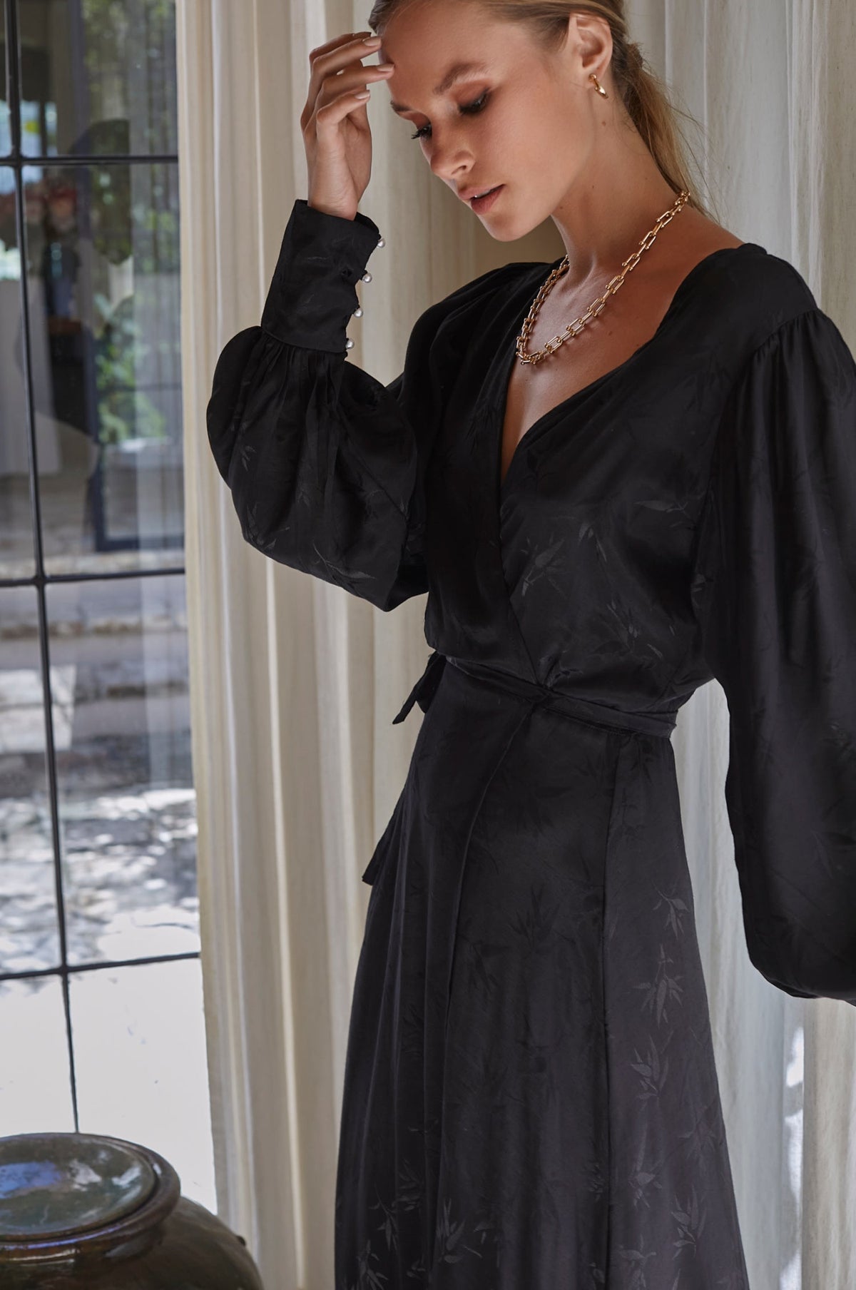 Isabella Long Sleeve Wrap Dress (Sale)-1