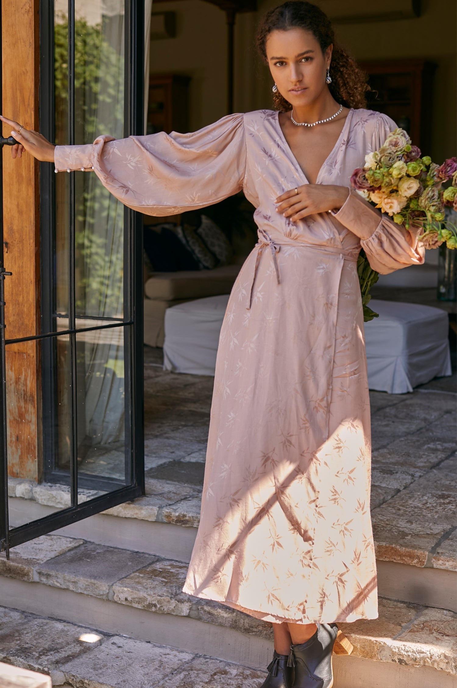 Isabella Long Sleeve Wrap Dress (Sale)-2