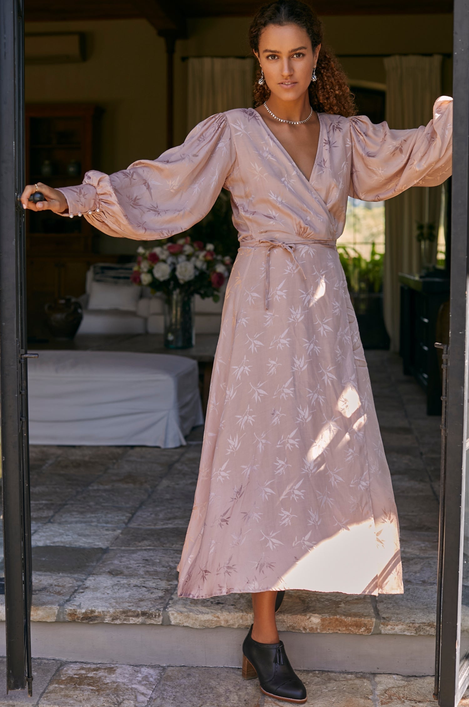 Isabella Long Sleeve Wrap Dress (Sale)-0