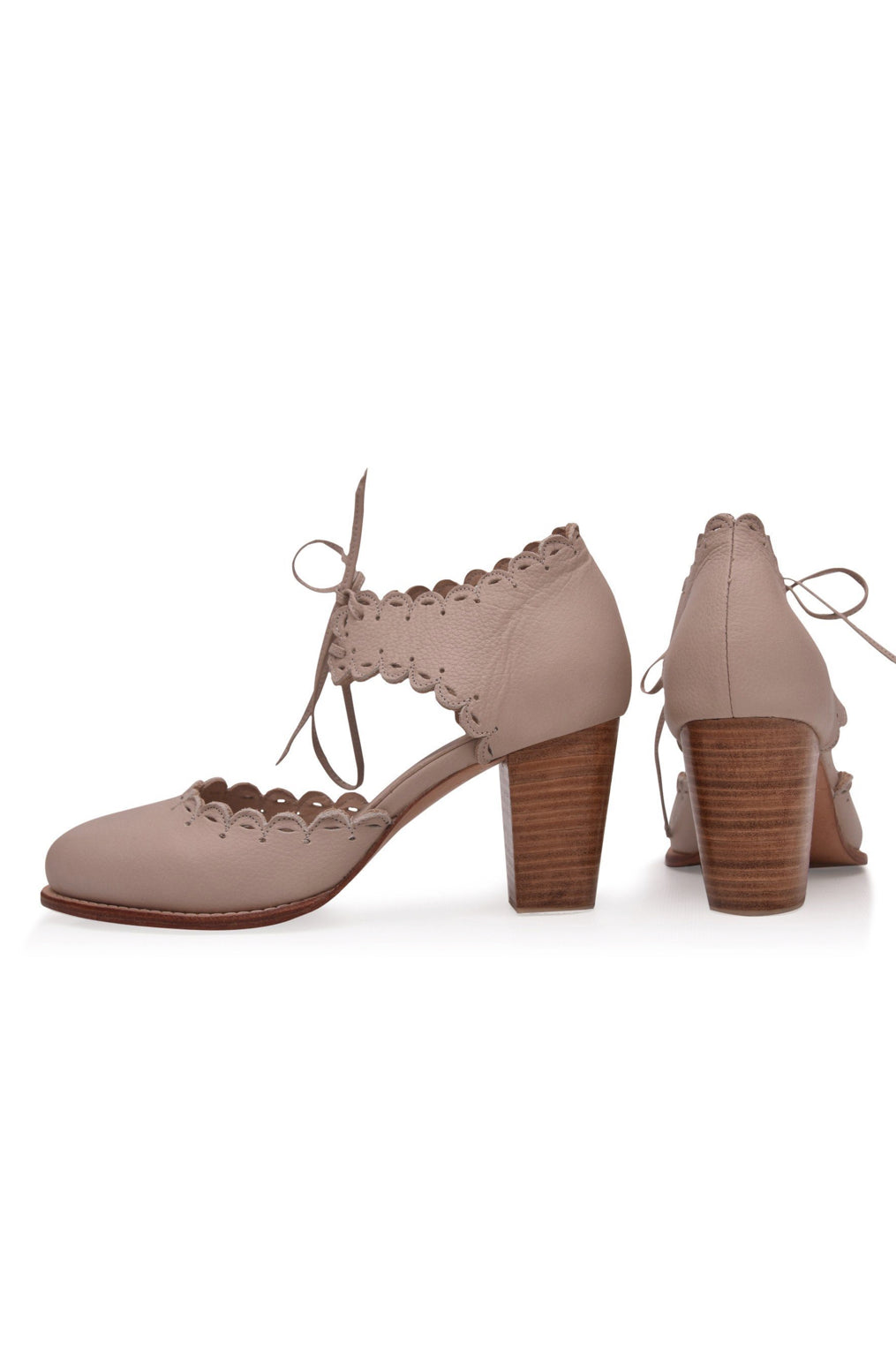 Dance Queen Scalloped Leather Heels-3