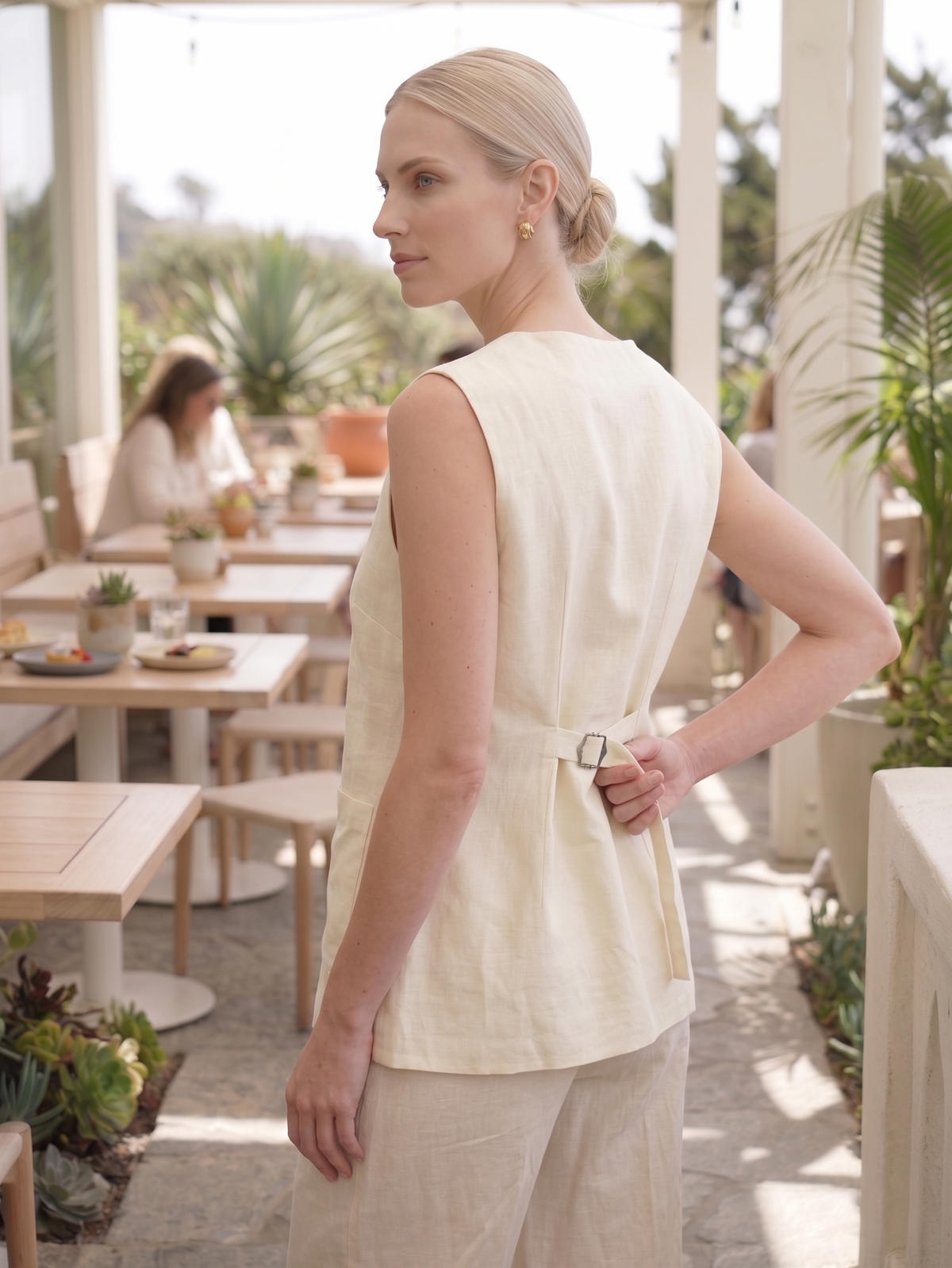 The Florence Linen Vest-3