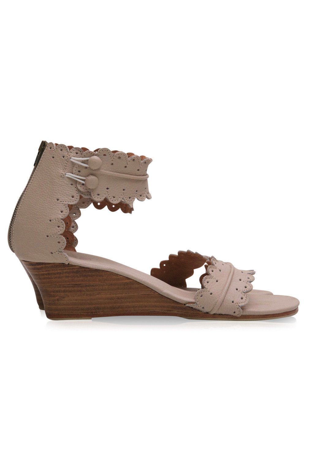 Magdalena Wooden Wedge Sandals-5