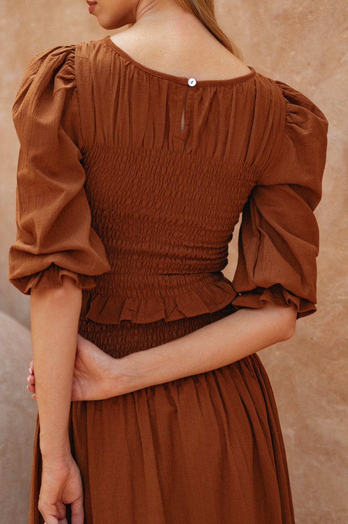 Jaffa Smocked Linen Top-1