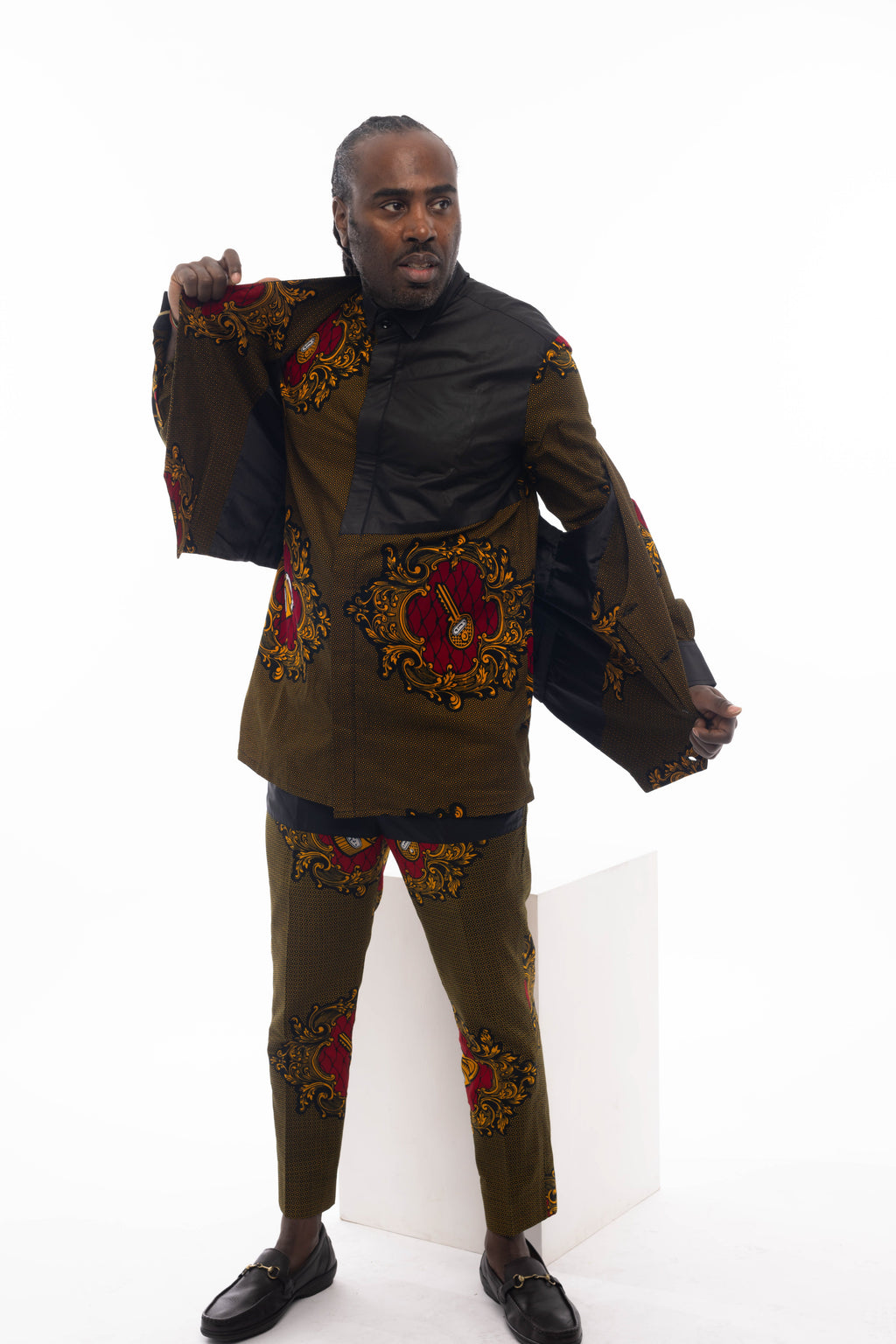 African Fashion Ankara Print Waistcoat-2