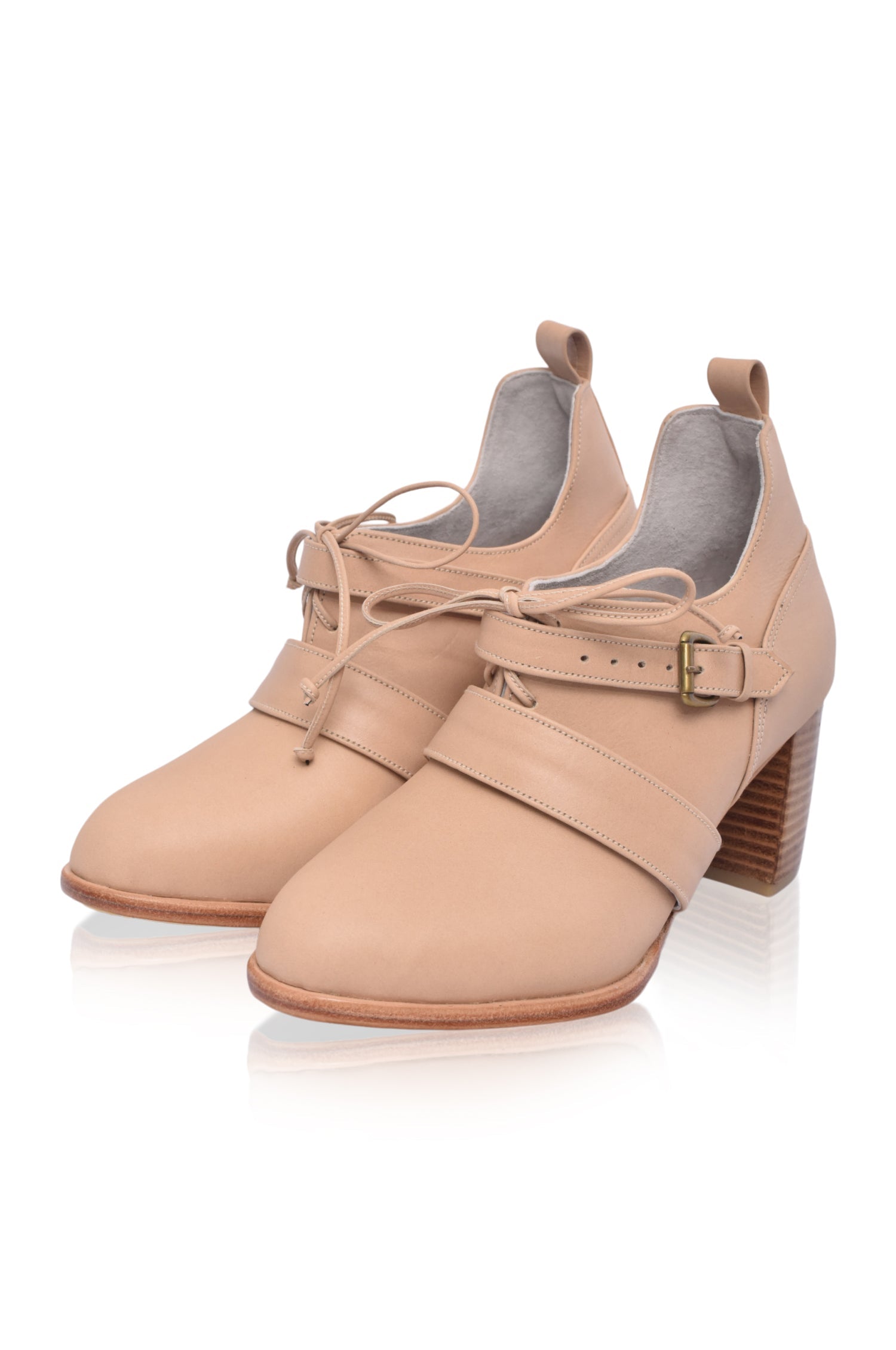 Josephine Lace-Up Leather 7 cm Heels (Sz. 6.5)-2