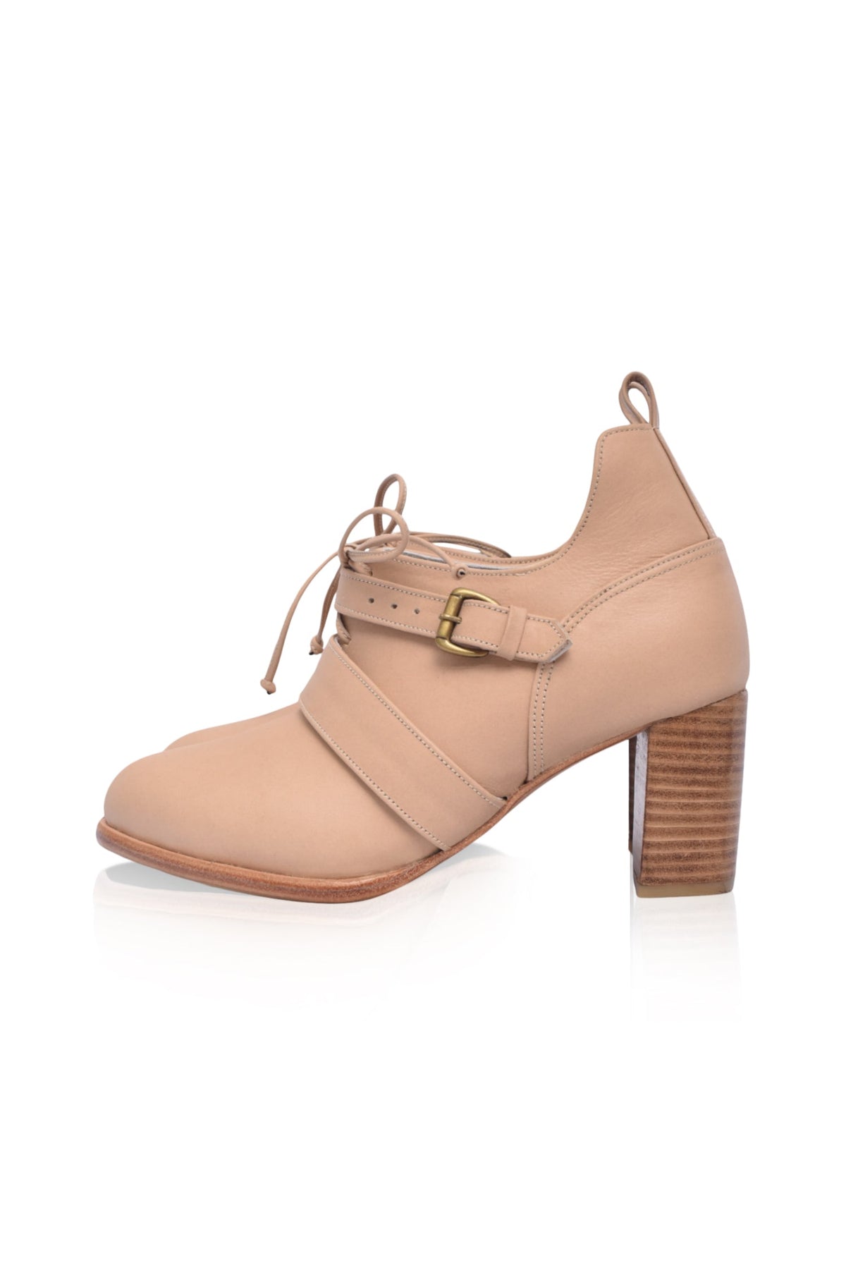 Josephine Lace-Up Leather 7 cm Heels (Sz. 6.5)-1