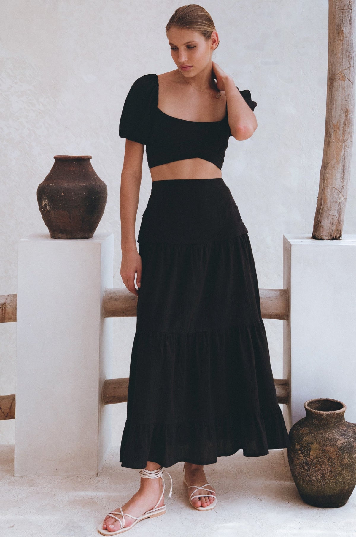 Kiana Linen Crop Top-1