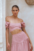 Kiana Linen Crop Top-0