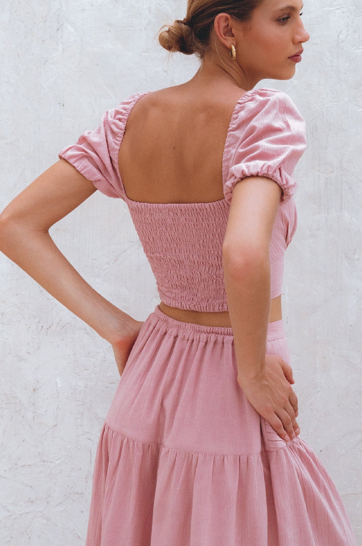 Kiana Linen Crop Top-4