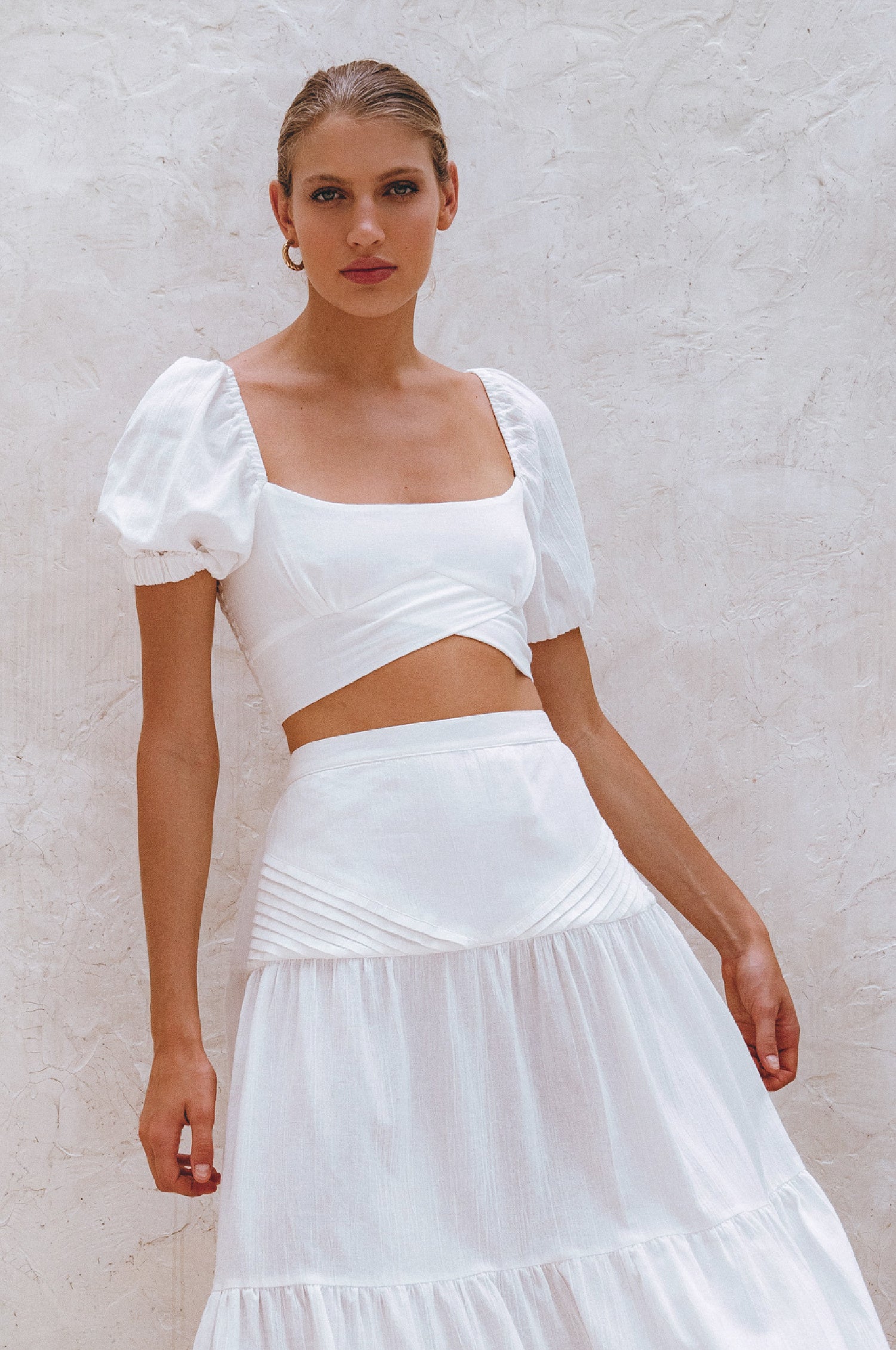 Kiana Linen Crop Top-2