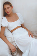 Kiana Linen Crop Top-0