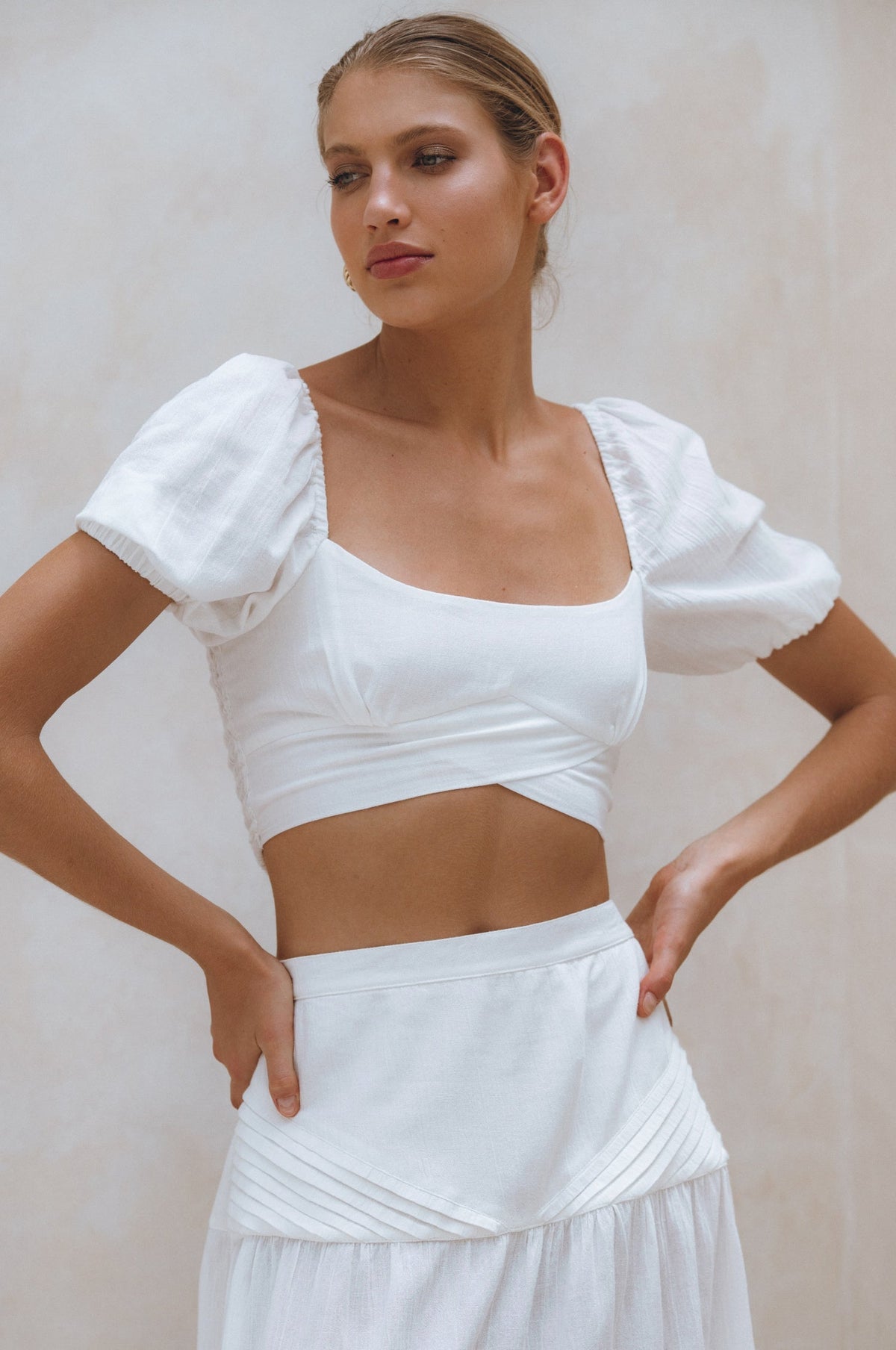 Kiana Linen Crop Top-1