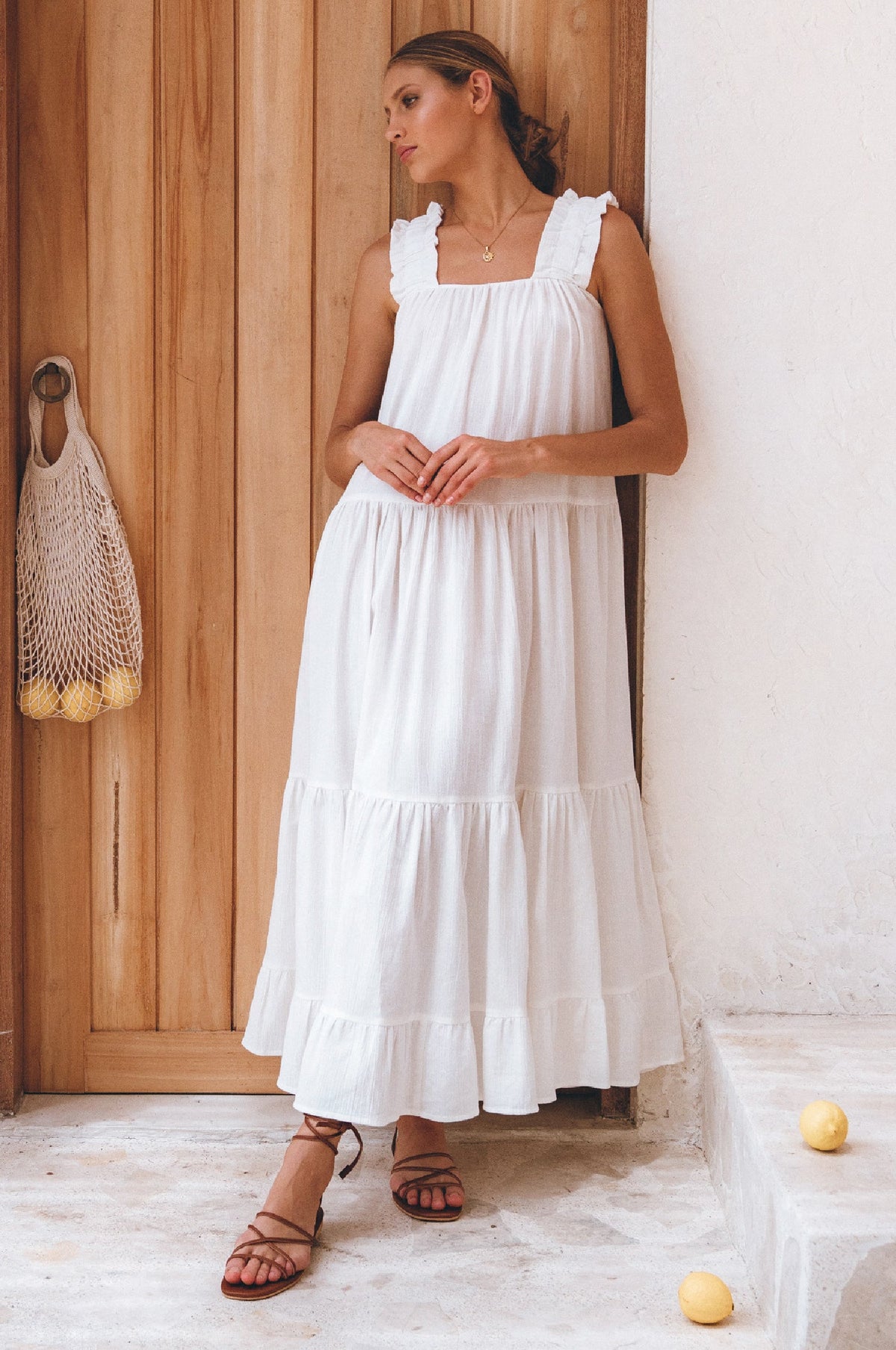 La Palma Linen Maxi Dress-2