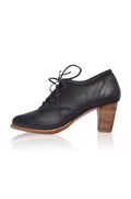 Lace Oxford Leather Heels-1