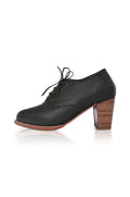 Lace Oxford Leather Heels-1