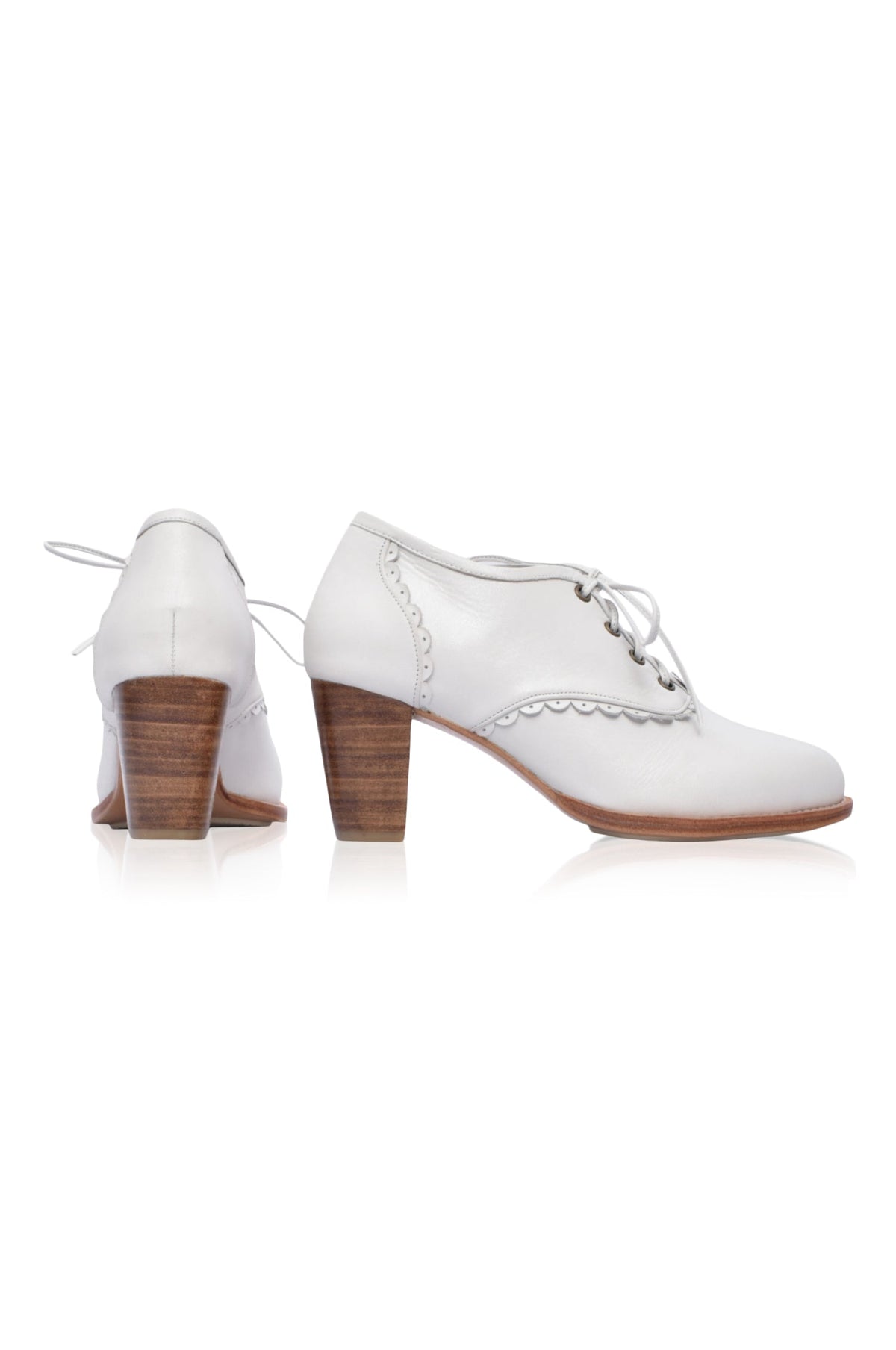 Lace Oxford Leather Heels-2