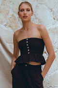 Laura Smocked Linen Top (Sale)-0