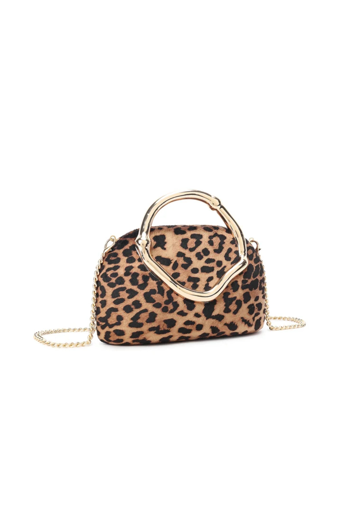 Leopard Print Clutch Bag with Handle Design-1