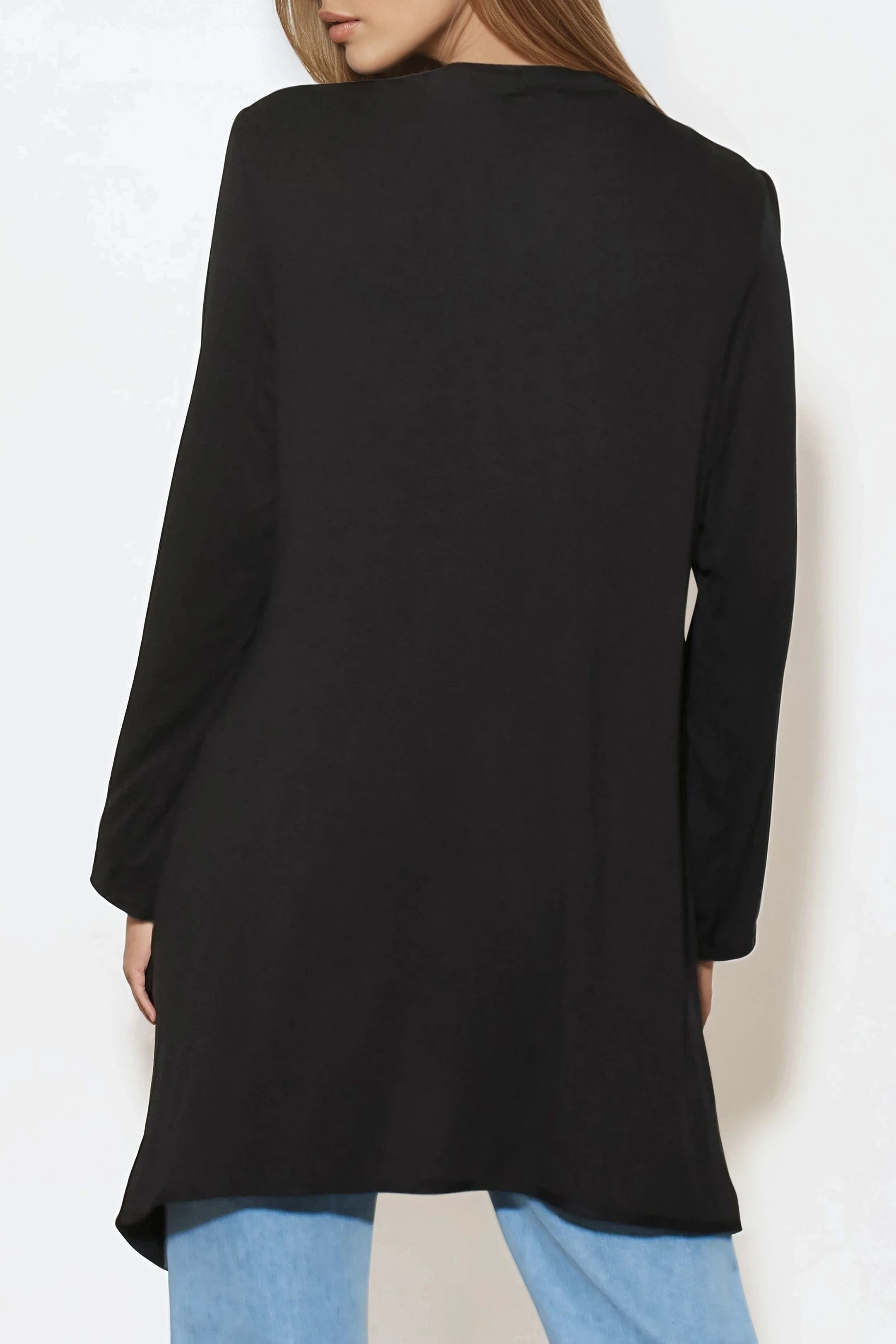 Black Waterfall Cardigan-3