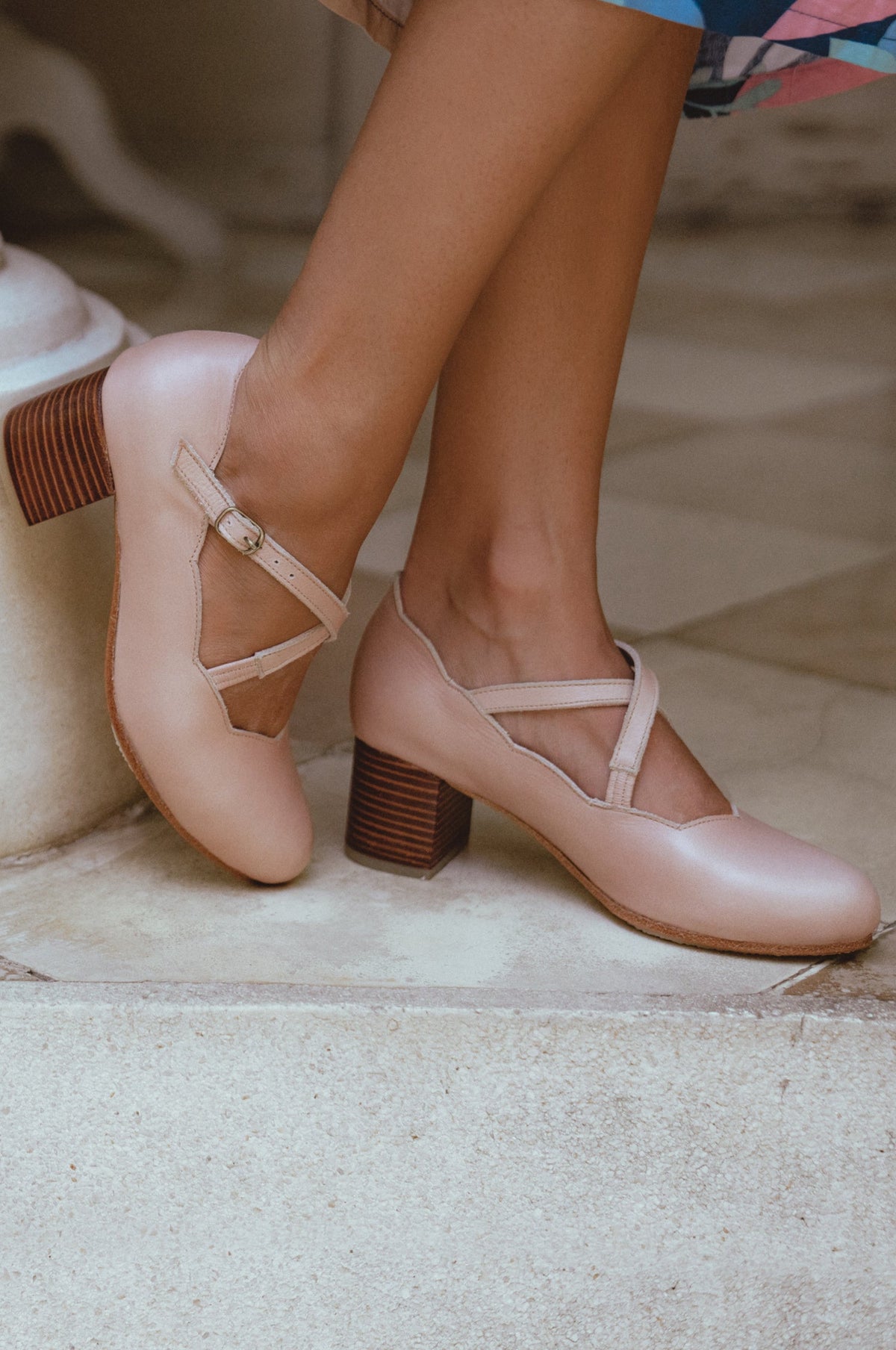 Lotus Criss Cross Leather Heels-0