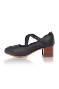 Lotus Criss Cross Leather Heels-1