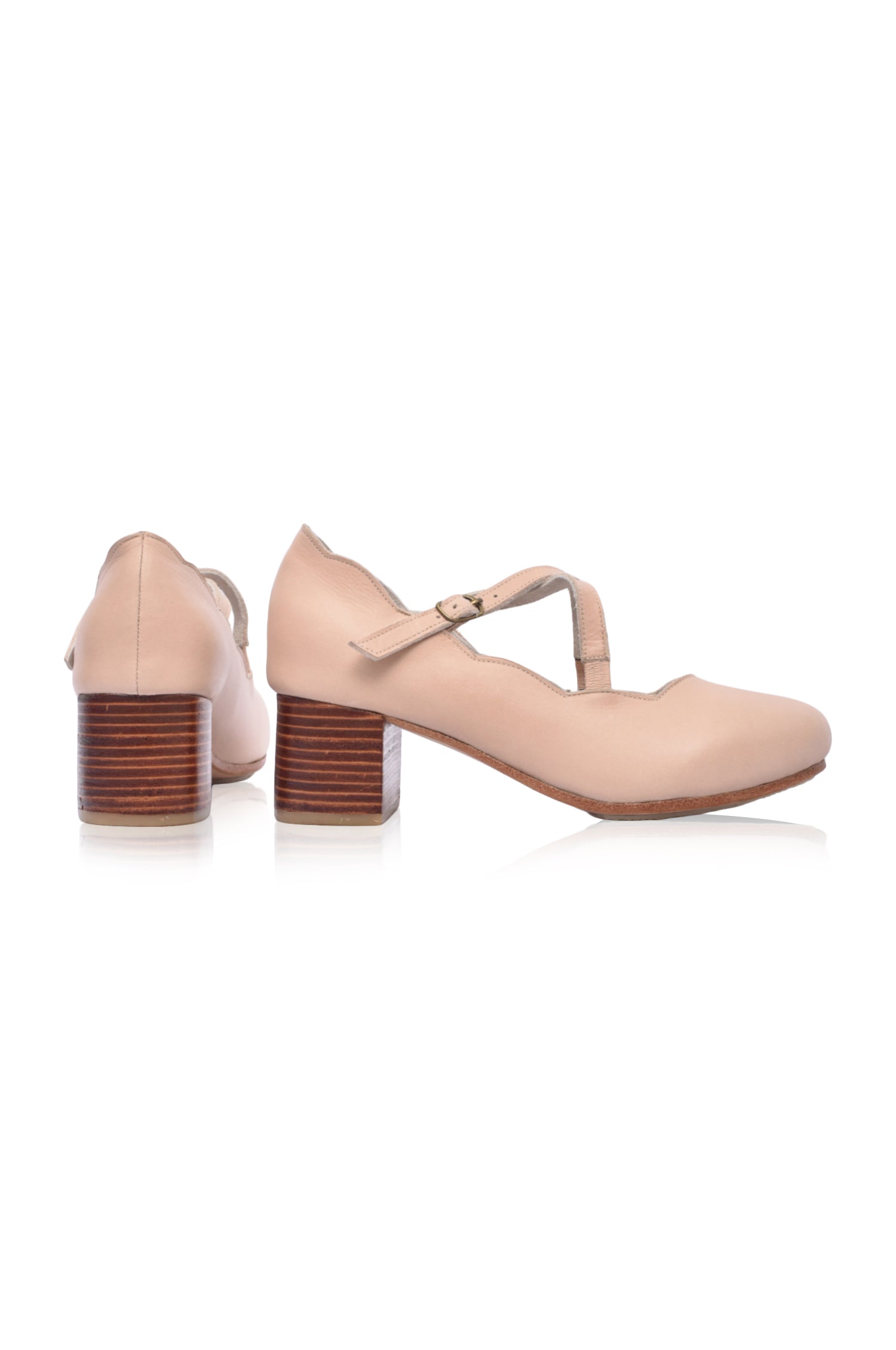 Lotus Criss Cross Leather Heels-3