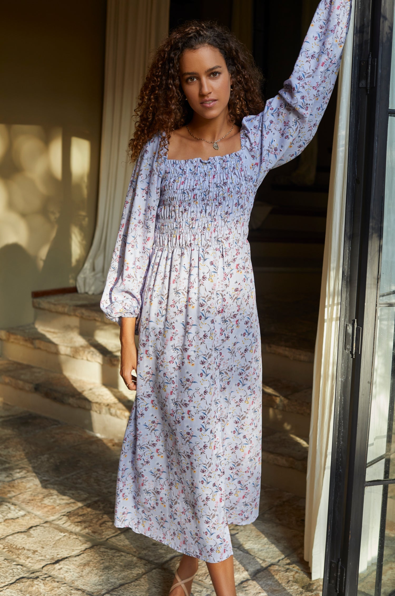 Love Story Smocked Off Shoulder Dress (Sale)-3