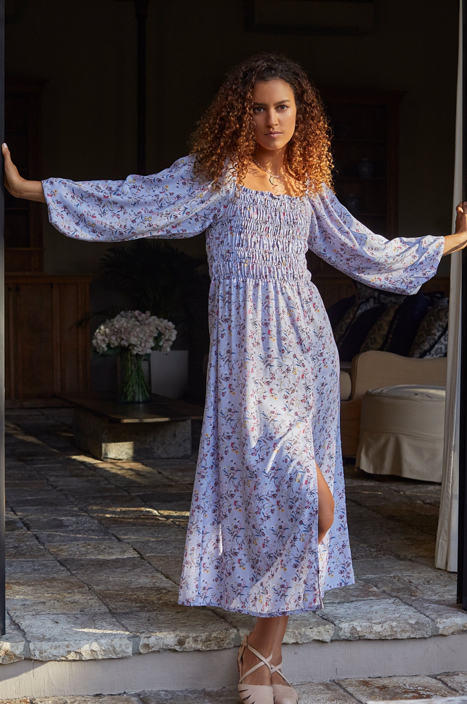 Love Story Smocked Off Shoulder Dress (Sale)-4