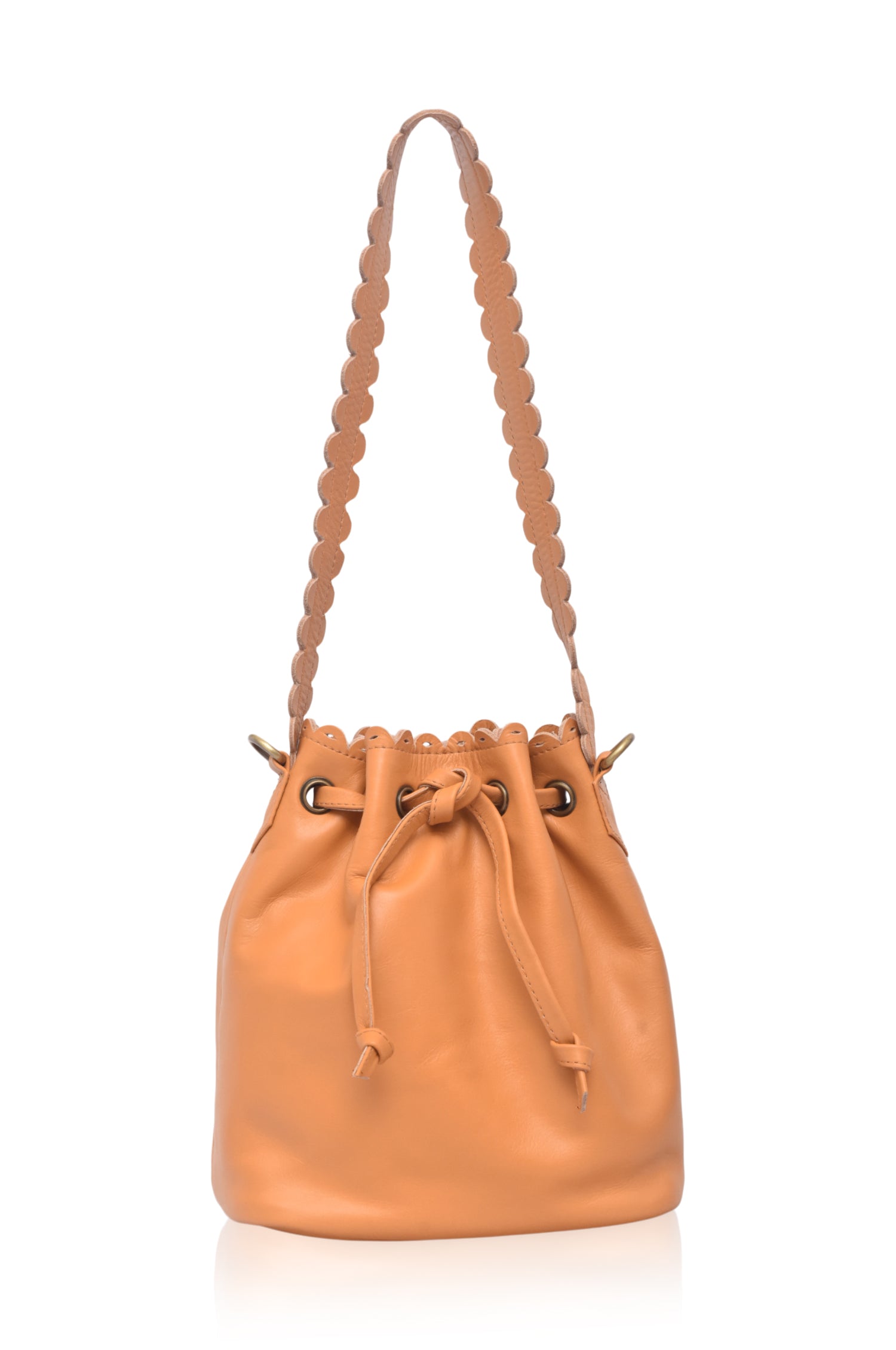 Luisa Scalloped Bucket Bag-6