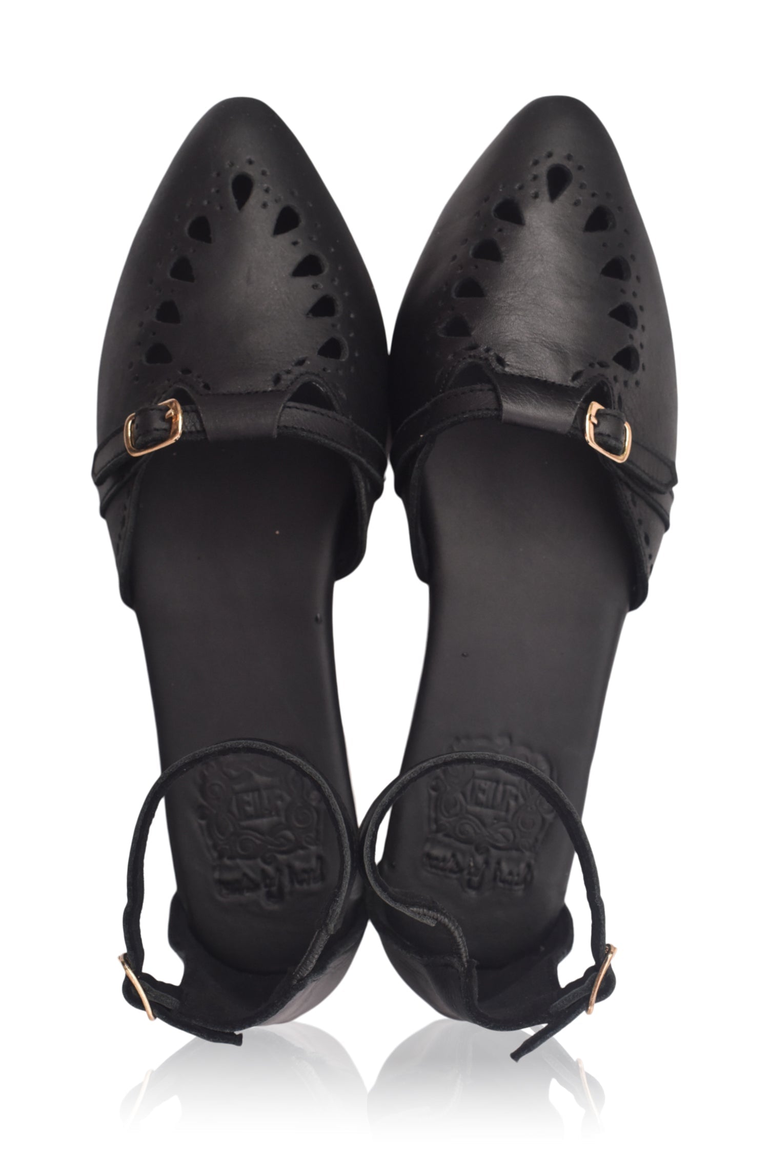 Lycette Pointed Toe Leather Flats-2