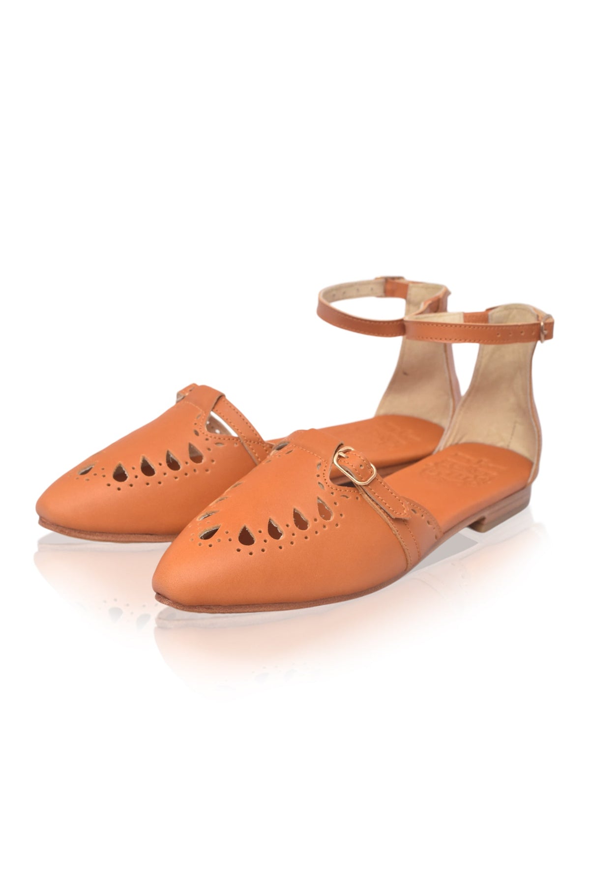 Lycette Pointed Toe Leather Flats-2
