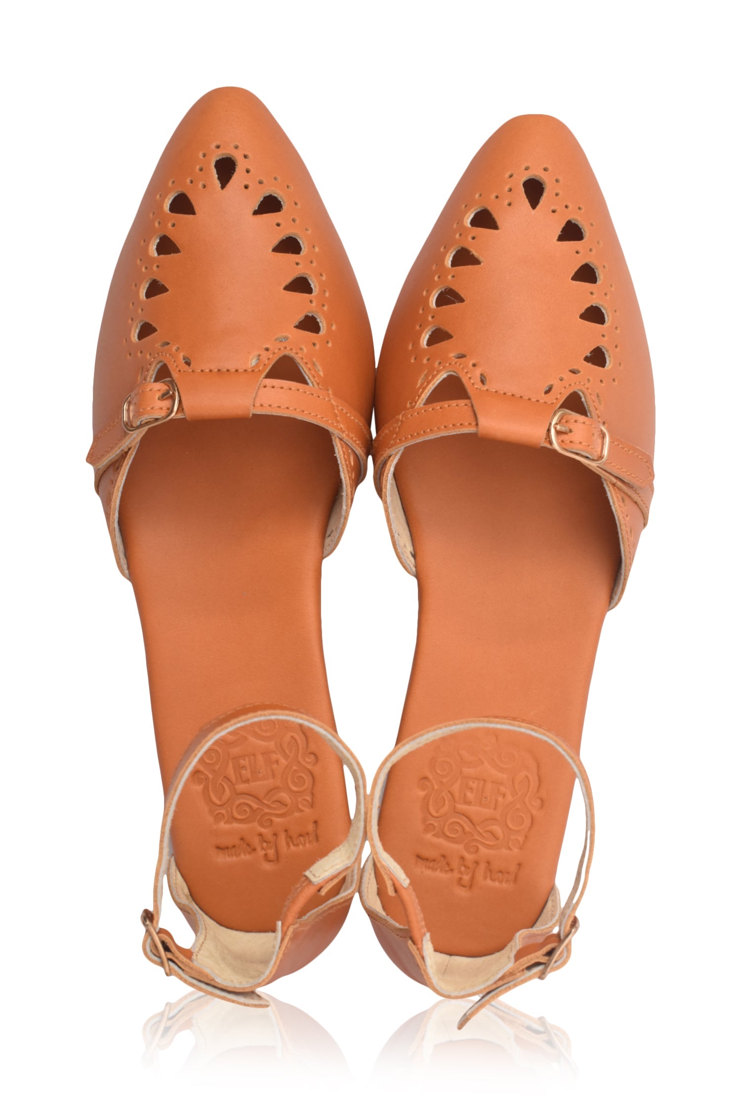 Lycette Pointed Toe Leather Flats-3