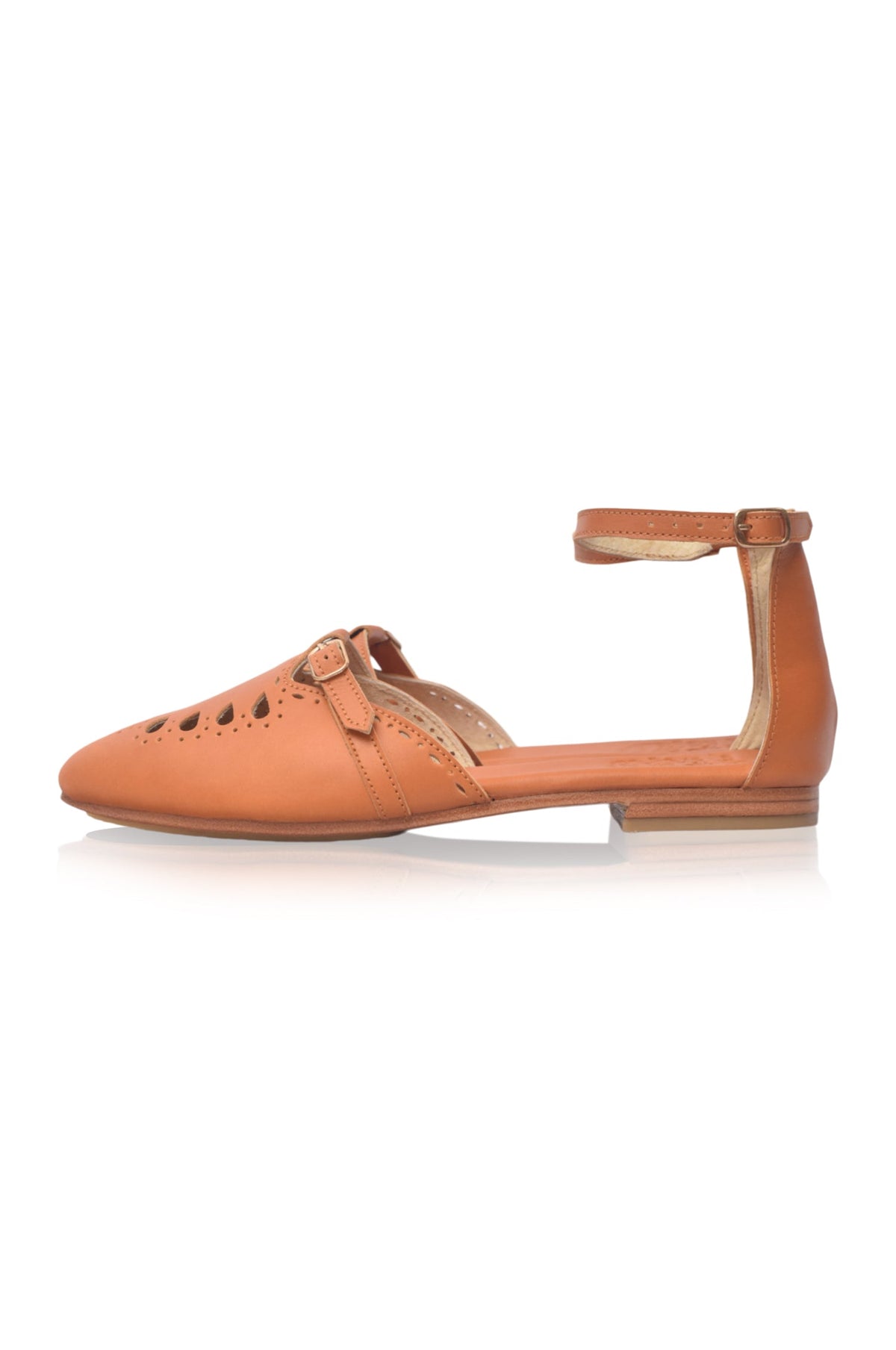Lycette Pointed Toe Leather Flats-1
