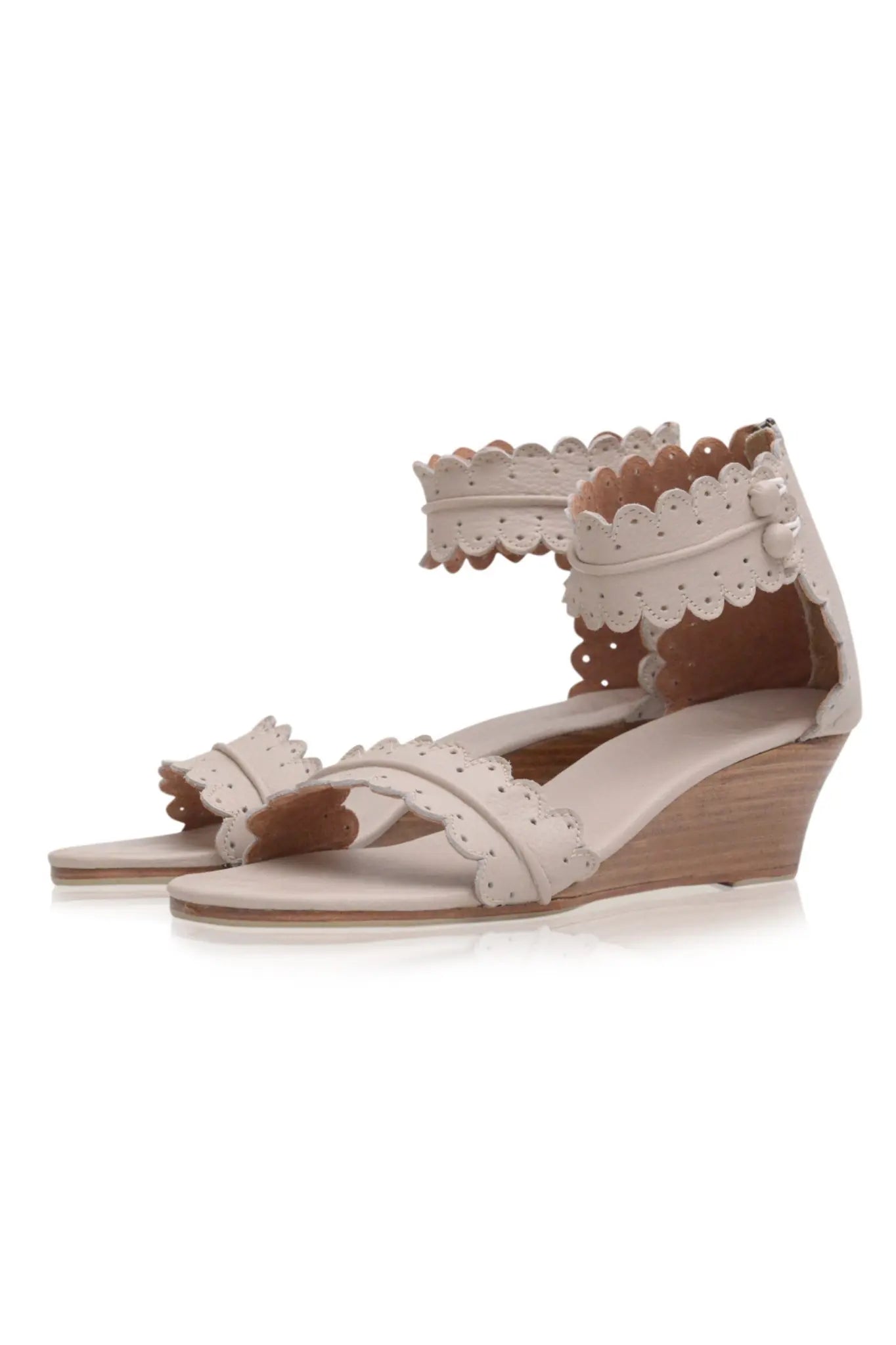 Magdalena Wooden Wedge Sandals-1
