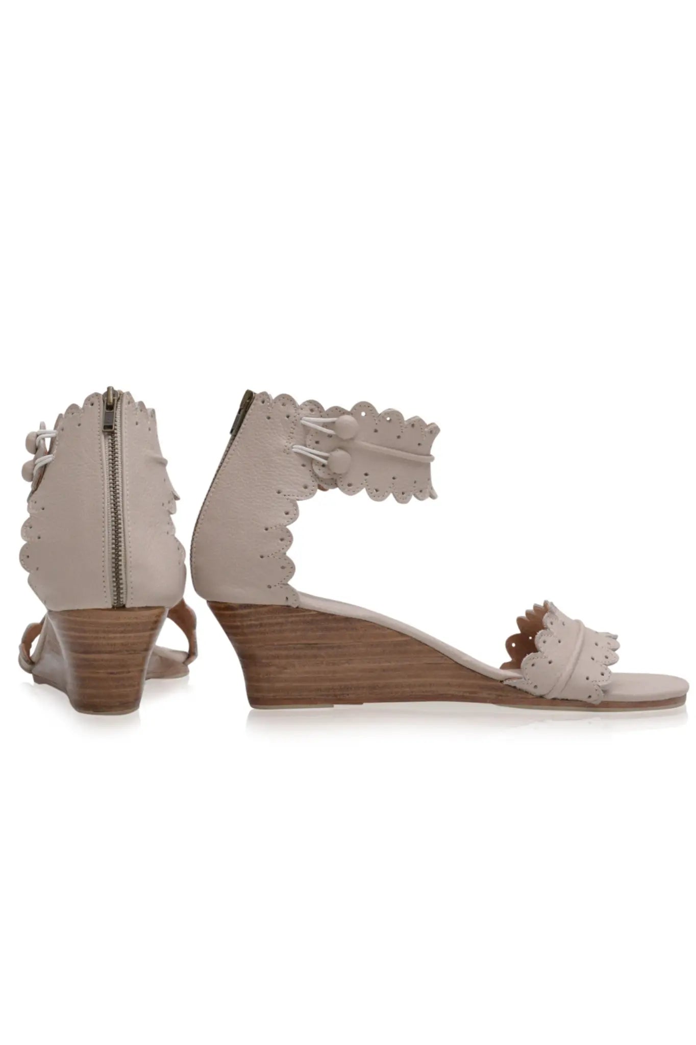 Magdalena Wooden Wedge Sandals-2