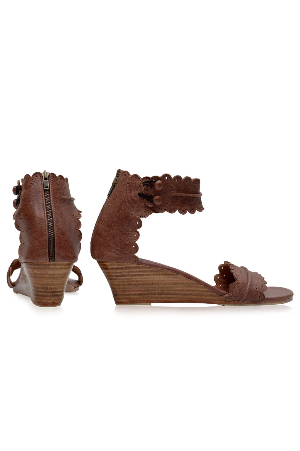 Magdalena Wooden Wedge Sandals-3