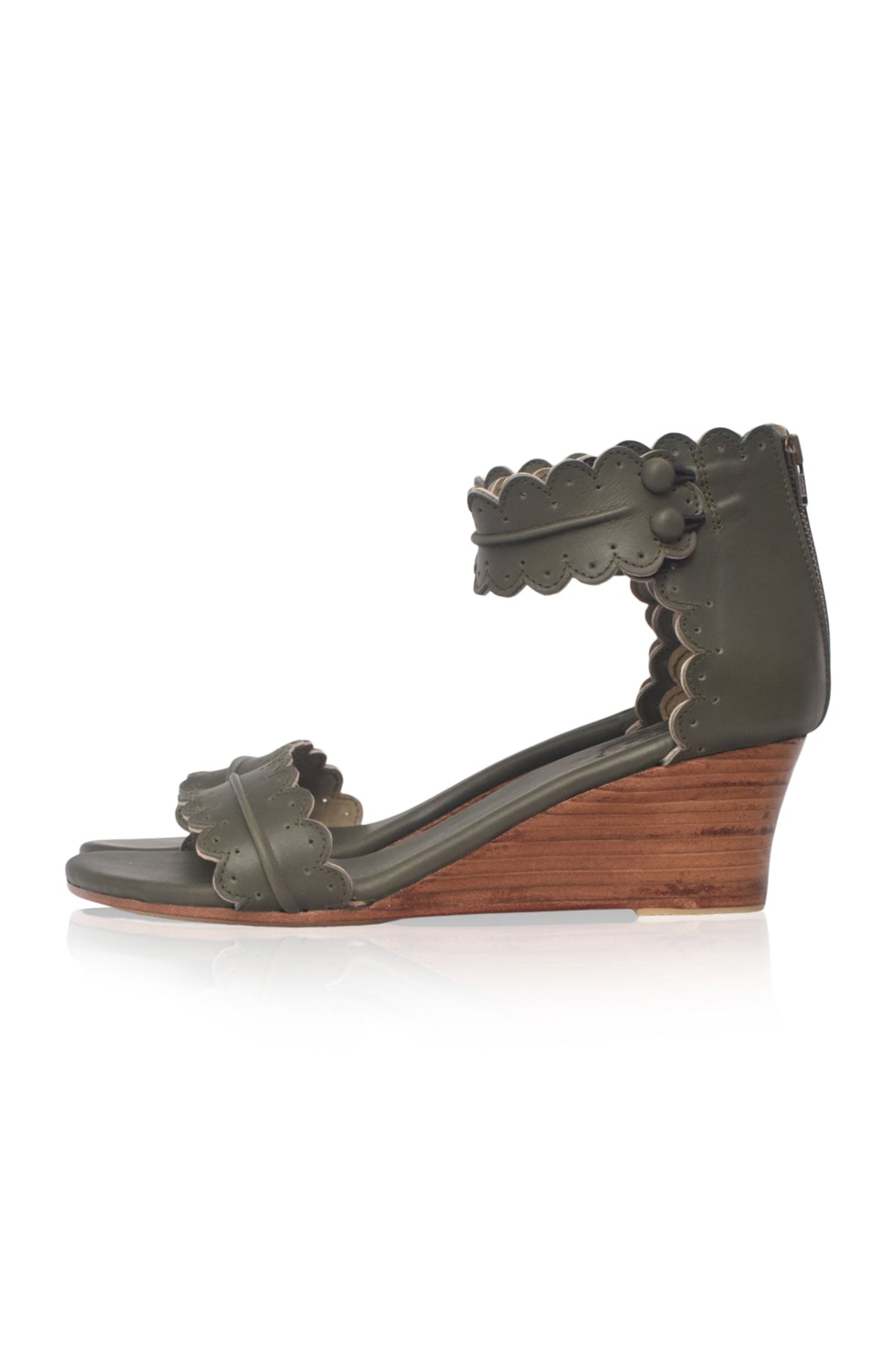 Magdalena Wooden Wedge Sandals-9