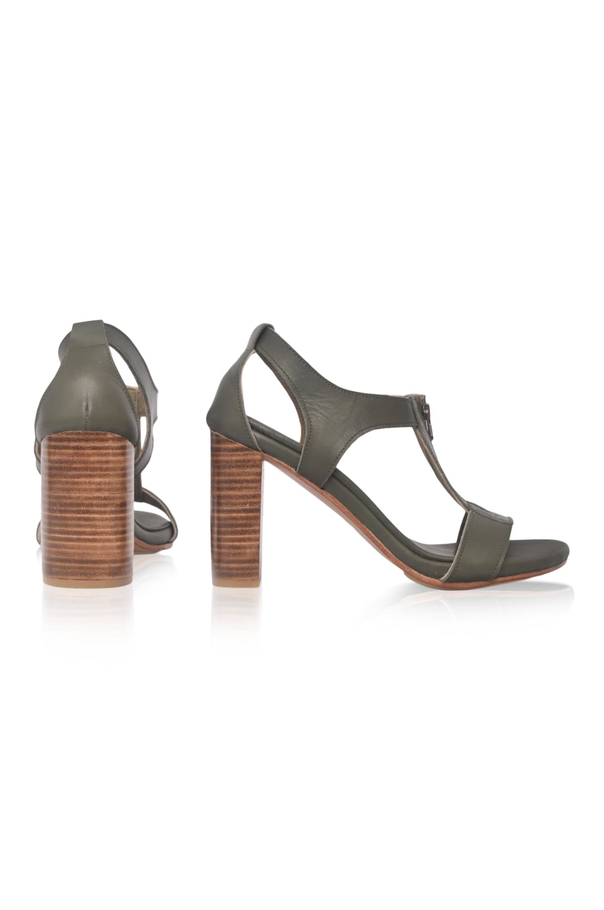 Makoa Block Heel Leather Sandals-3
