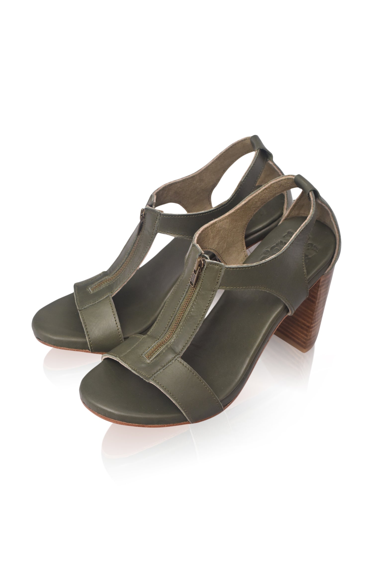 Makoa Block Heel Leather Sandals-2