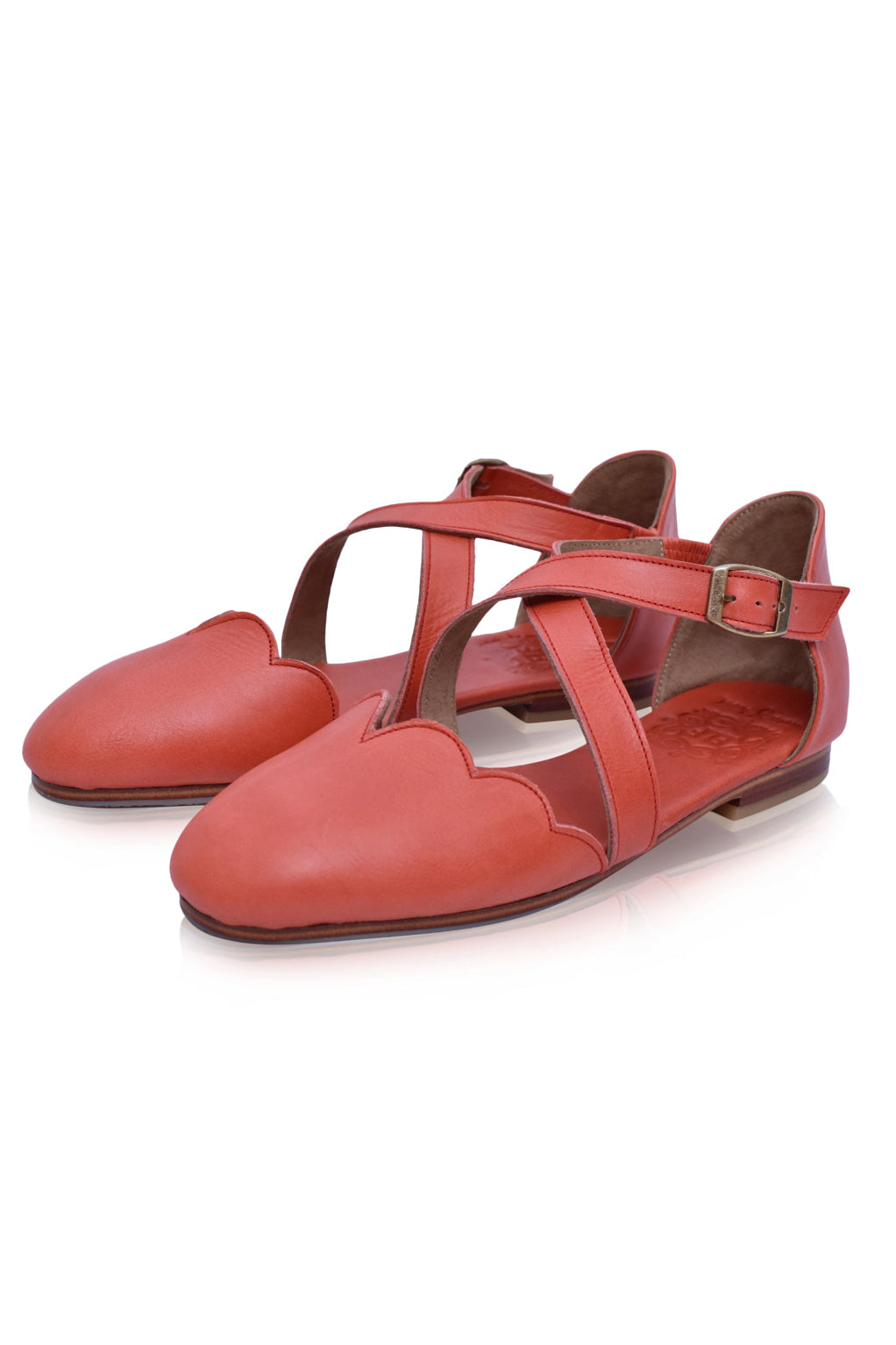 Mangrove Cross-Strap Leather Ballet Flats-2