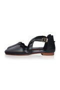 Mangrove Cross-Strap Leather Ballet Flats-5