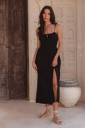 Eleanore Handcrafted Linen Midi Summer Dress-0