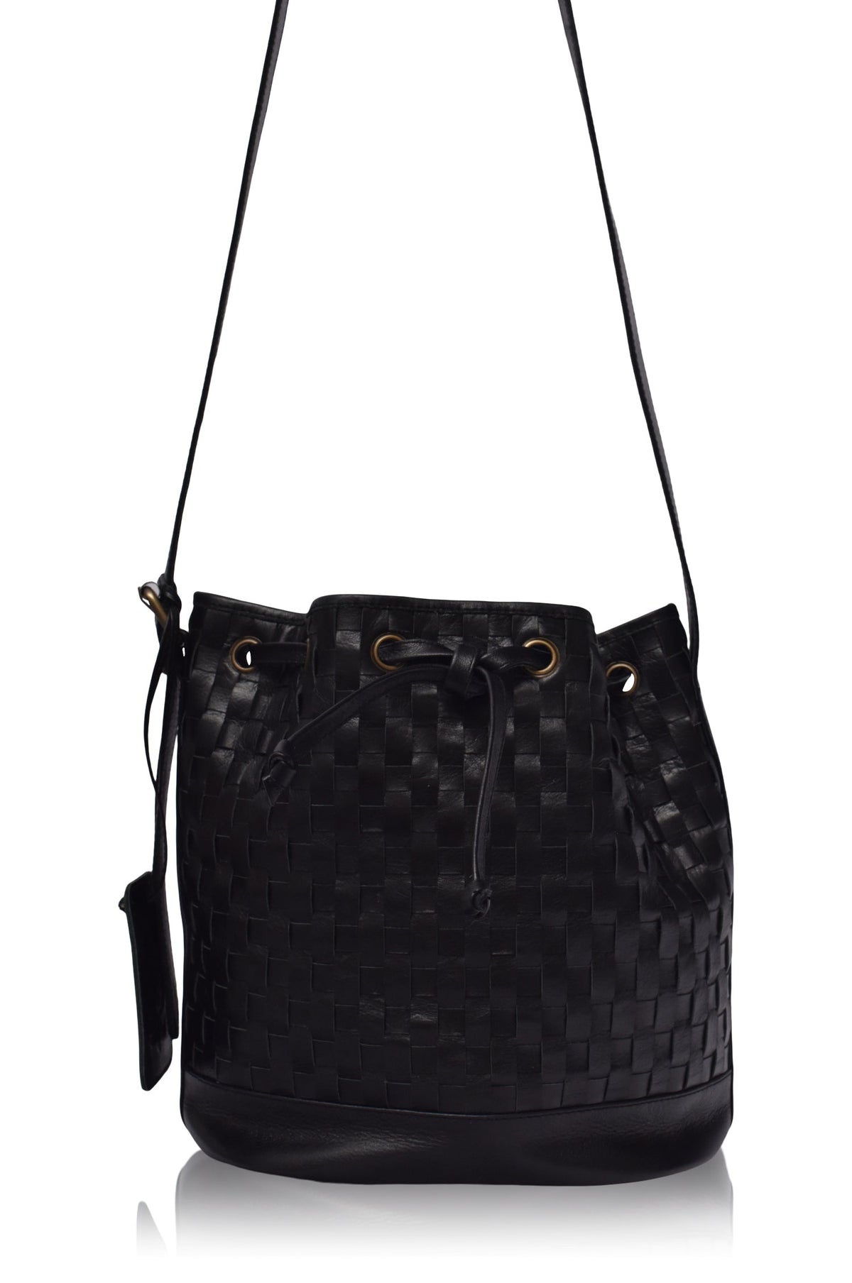 Margo Woven Drawstring Bag-2
