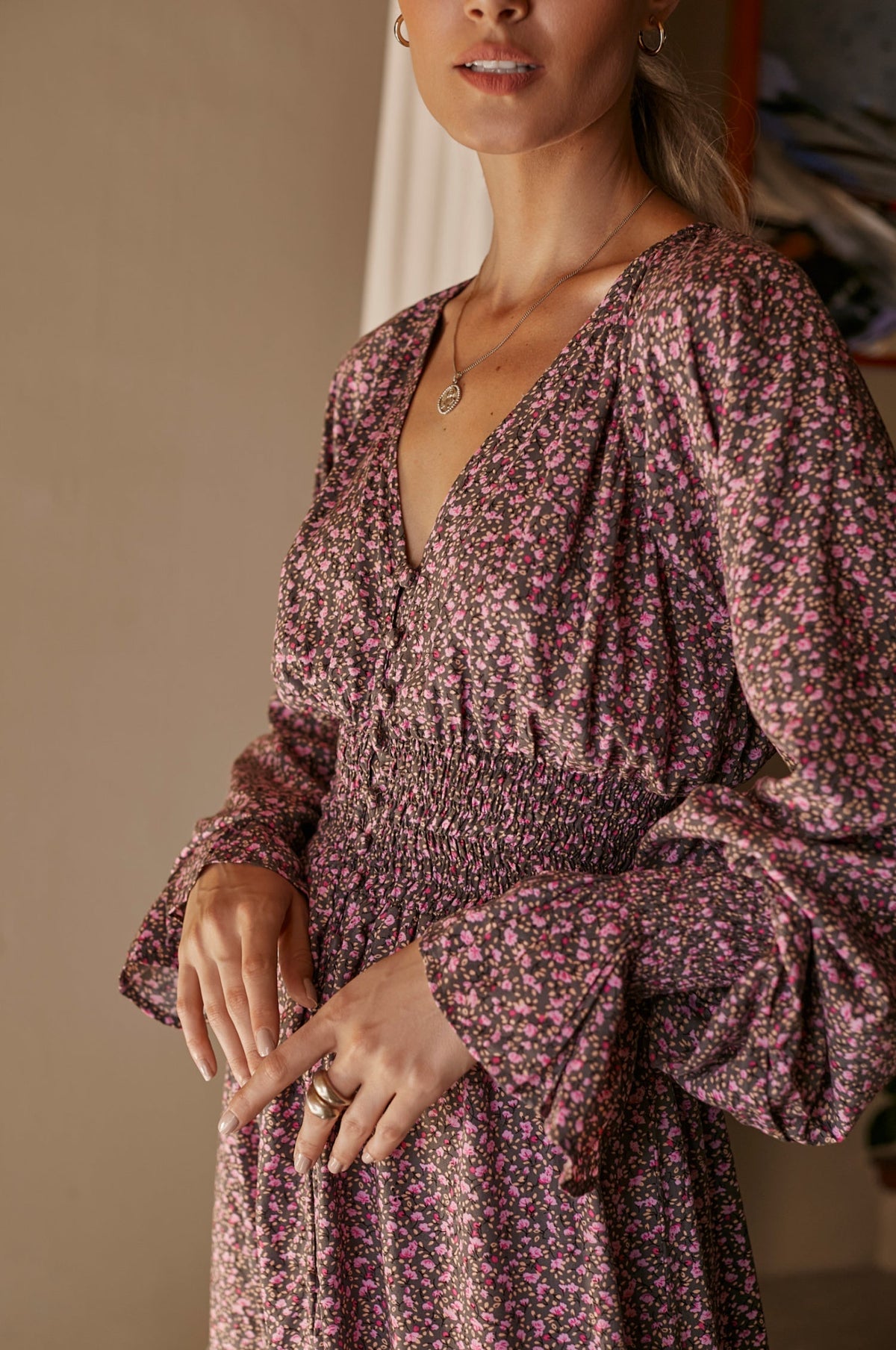 Maria Luisa Button Down Midi Dress (Sale)-1