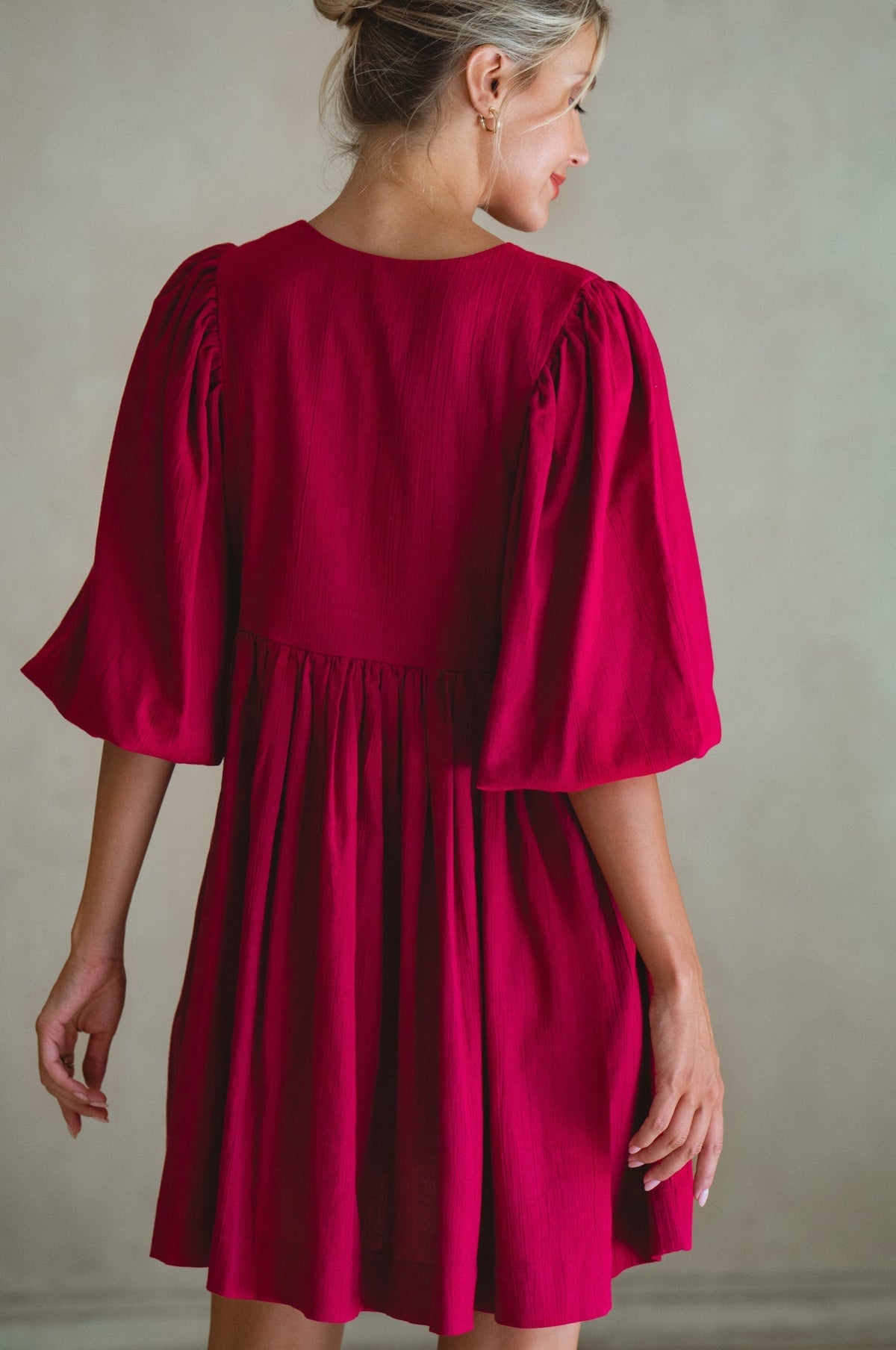 Maribelle Babydoll Linen Mini Dress-4